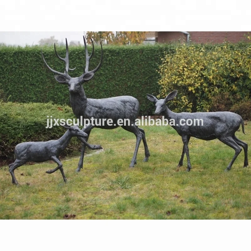 
Life Size Metal Brass Deer Statue 
