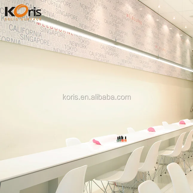 Koris customized acrylic solid surface white kitchen sink