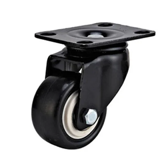 2 inch wheel casters black pvc small castor wheels  furniture caster wheel