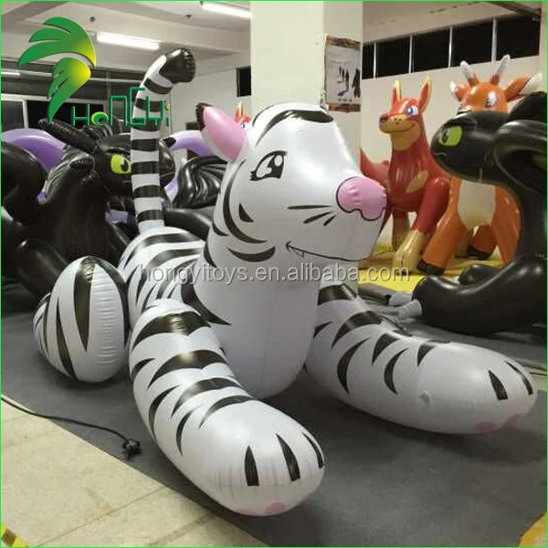 Inflatable white tiger / 3m long inflatable cartoon model character doll