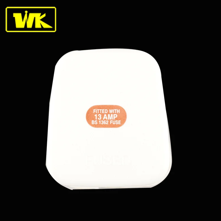 wholesale BS UK type G wiring electrical plug 3 pins with 13A fused black power industrial plug top