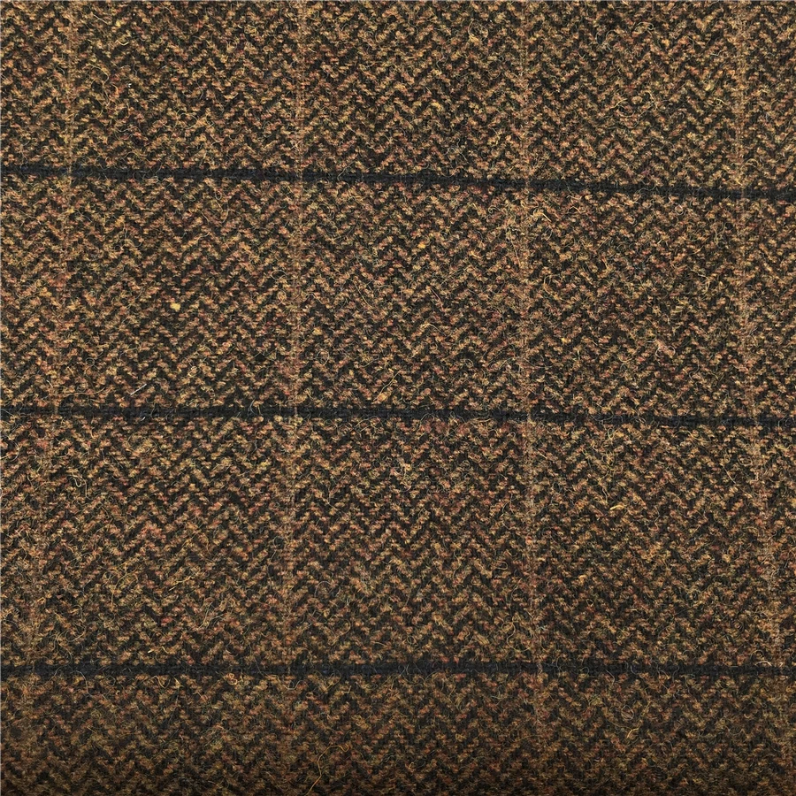 Осеннее и зимнее мужское шерстяное пальто шерстяное костюмной ткани нового типа с узором «елочка» Пальтовая ткань.