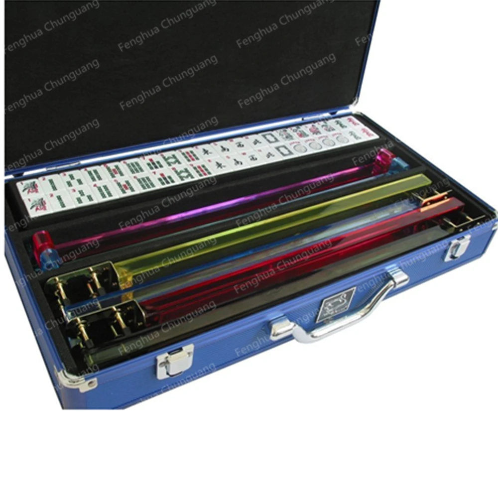 
Custom Crystal American Mahjong Set with Aluminum Case 