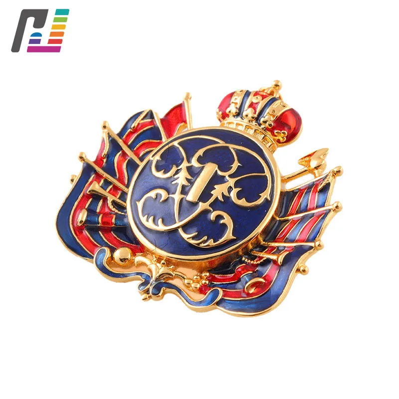 High Quality Metal Custom Hard Soft Enamel Country Flags Lapel Pin Badge
