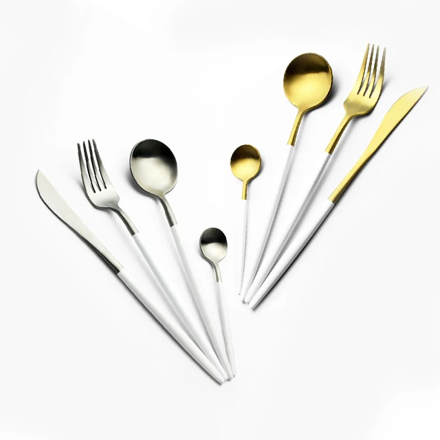High Quality Silver white Flatware Spoon And Fork Stainless Steel Cutlery Set
