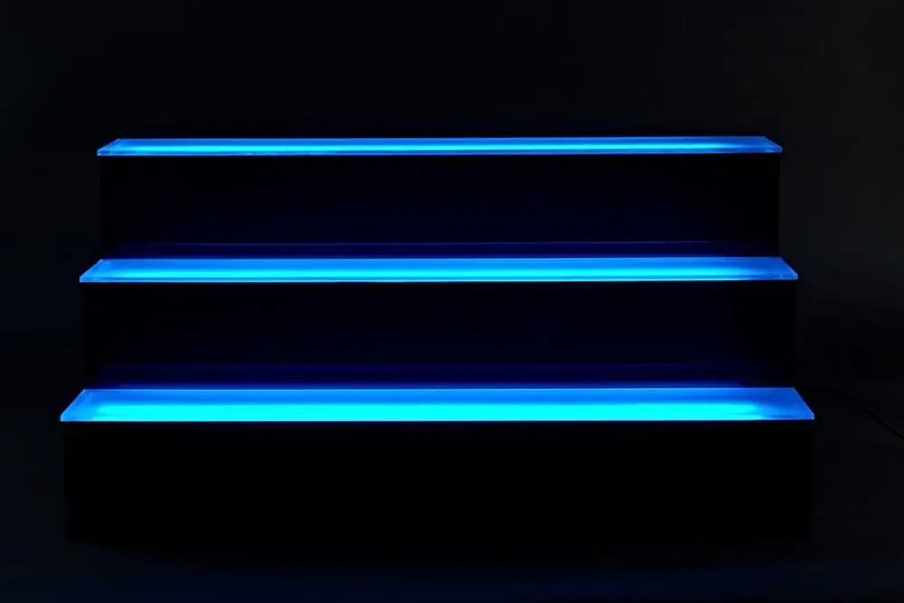 Acrylic NEW Wall Mounted  LED Lighted Liquor Shelf Bottle Display