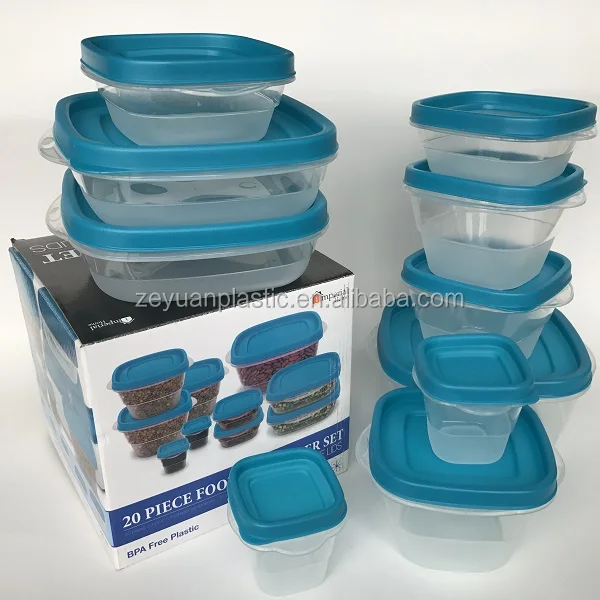 20pcs Rubbermaid Easy Find Lids Plastic Food Storage Containers With Competitive Price BPA Free
