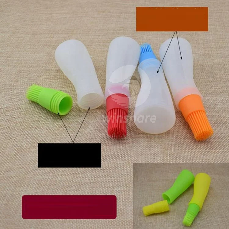 Силиконовая щетка для бутылки с маслом, силиконовая щетка для барбекю, силиконовая щетка для бастирования с бутылкой для масла