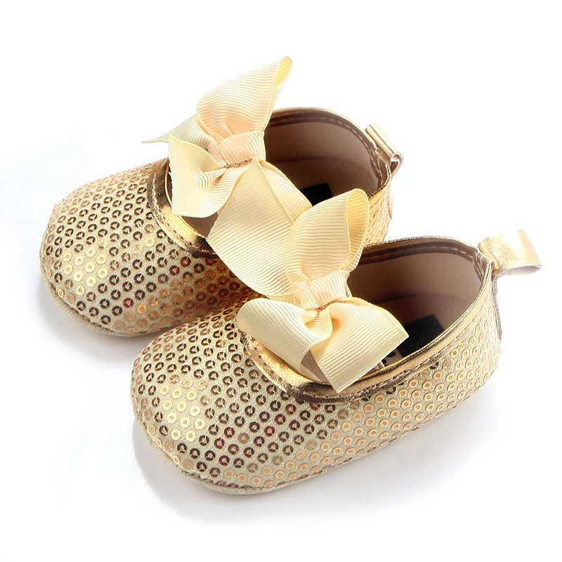 Wholesale 8 colors soft sole bling sequins baby girl shoes