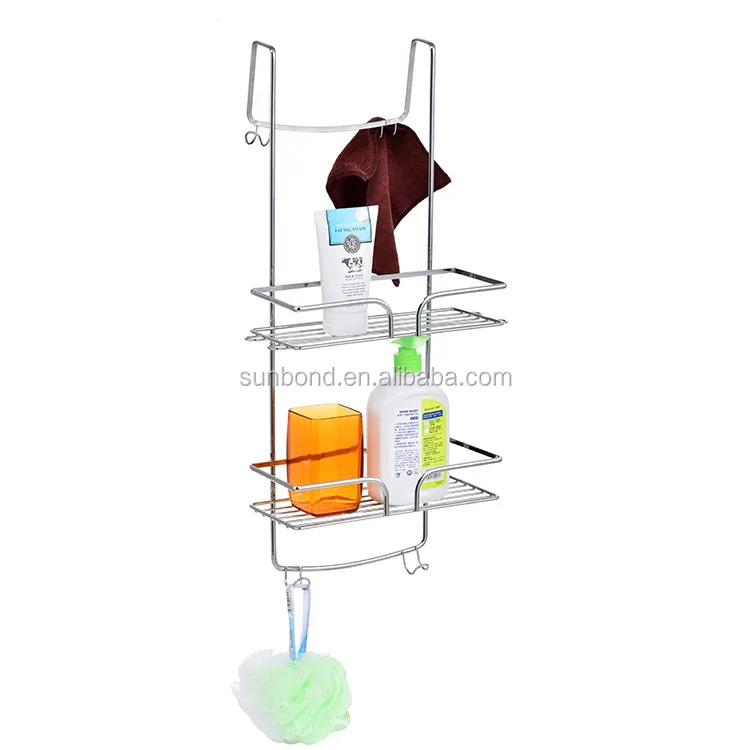 
Metal wire shower rack wall mounted hanging shower caddy holder 