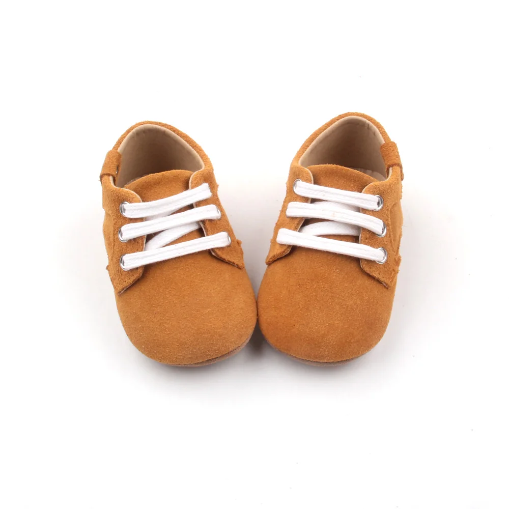 2018 Wholesale Factory Simple Suede Leather Shoes Non-Slip Sole Baby Boys Shoes