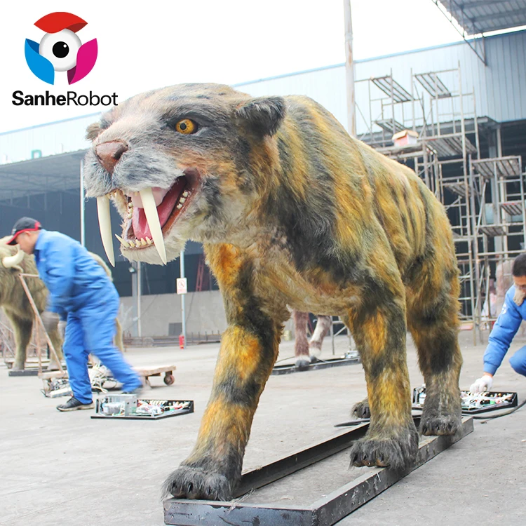 Artificial Lifesize Animatronic Saber-toothed Tiger