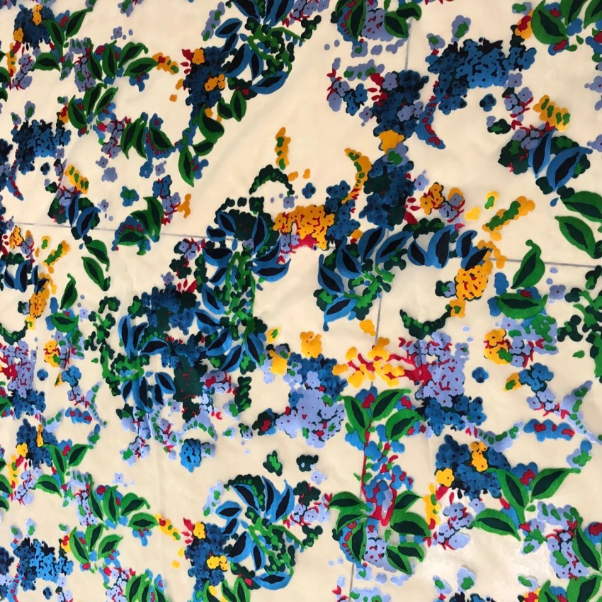 Nylon Burnout Velvet Fabric For Women Dress