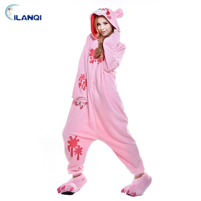 
Wholesale animal cosplay costume pink gloomy bear cartoon pajamas for halloween 