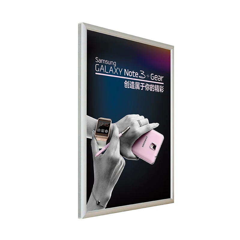 Poster display led slim snap frame photo light box