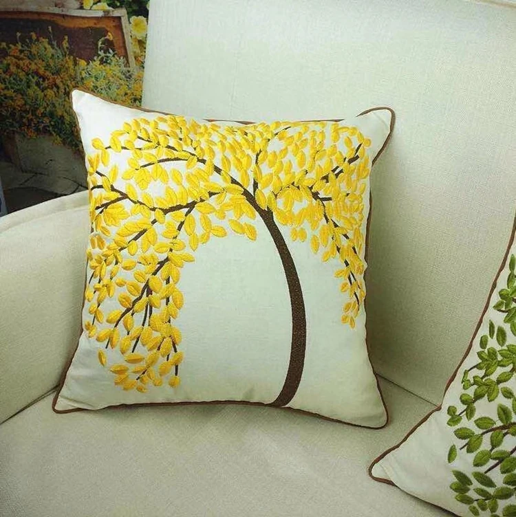 Индивидуальный дизайн продукт высокого качества 100 Поли с вышивкой и принтом диванную подушку ткань