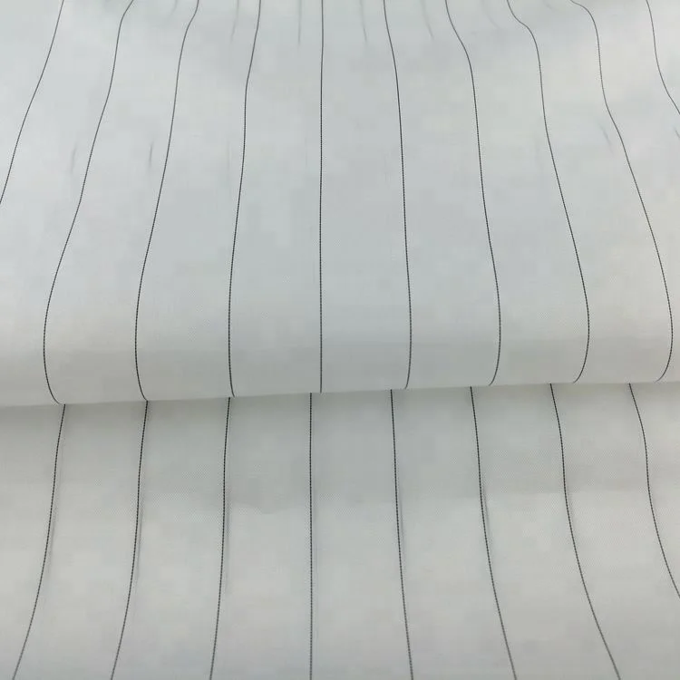 yarn-dyed taffeta black yarn strips sleeve lining fabric