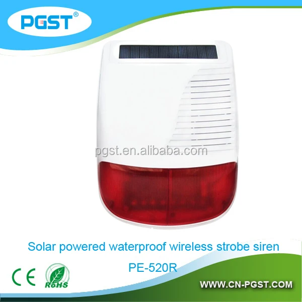Солнечная сирена 433 мГц беспроводная сирена с солнечной энергии, CE RoHS