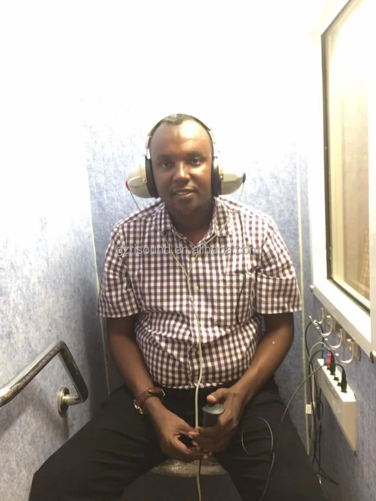 audiometer and hearing test booth