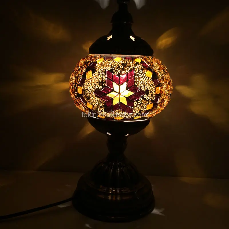 2015 New Design home decorative Made in China (TC1M01-2015) glass Handmade Mosaic Art Turkish table Lamps