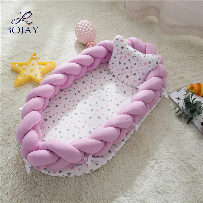Toddler Baby Sleep Nest Braid Crib Bumper Newborn Nest Bed Baby sleeper Gift