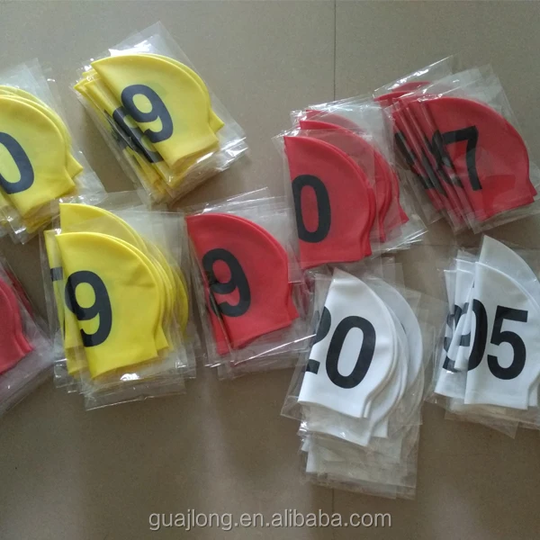 
Bib number competition adult swimming cap 