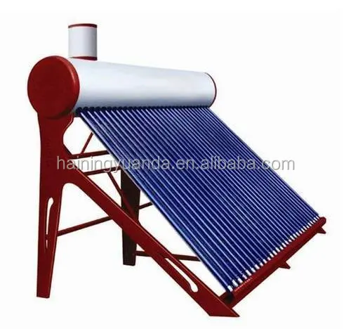 Homemade solar water heater with a mini assistant tank