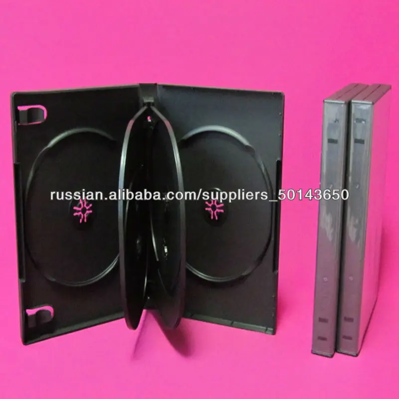 Коробка (футляр) DVD Box для 6 дисков Black 22мм глянцевая пленка
