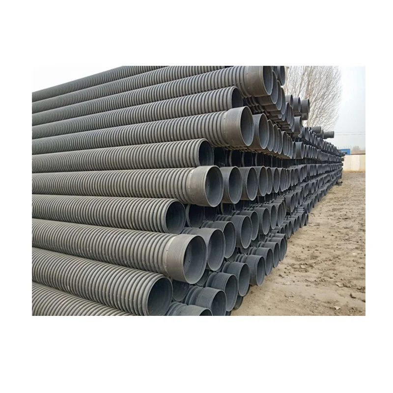 Factory direct sale 18 inch double wall corrugated pipe spiral corrugated pipe plastic culvert pipe prices