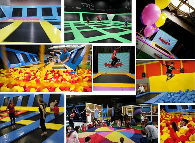 High springfree trampoline with safety net bounce house commercial