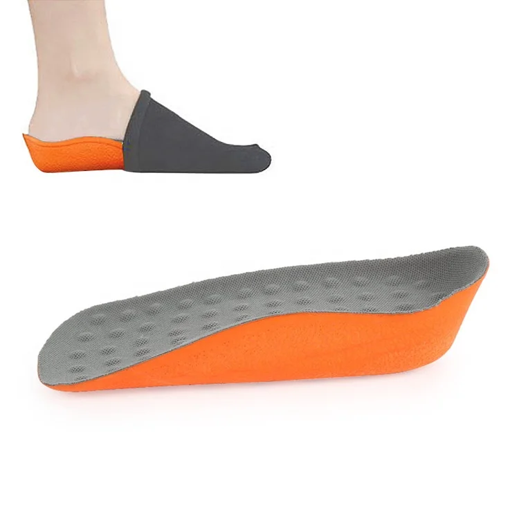 Breathable Half EVA Foam Heel Cushion Height Increased Insole