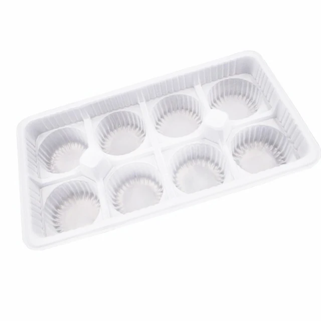 8 Holes Plastic Blister Cake Mochi Packaging Tray Customized Pastry Cookie Blister Tray Packaging