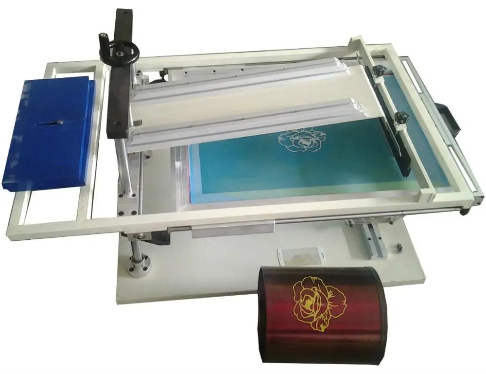 LT-S2 1 color curved surface Manual screen printing machine coffee cup Milk tea printing machine