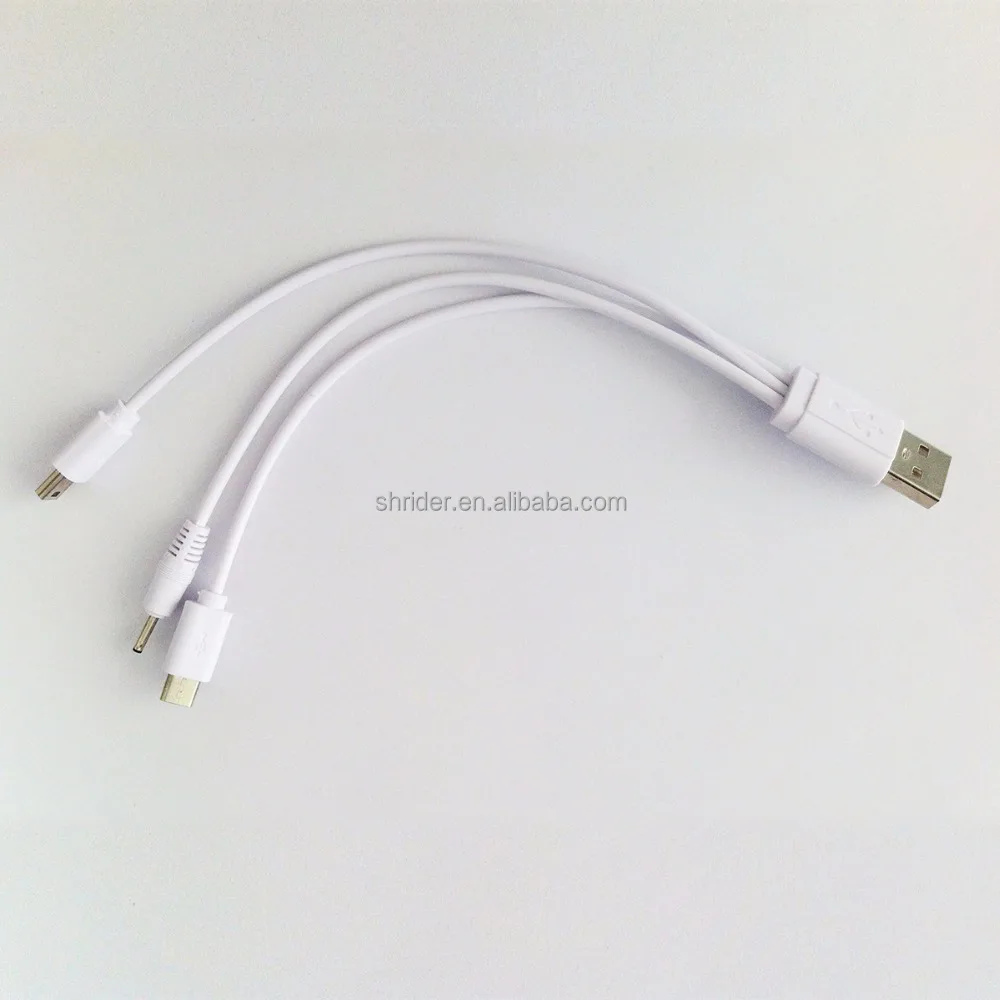 
 3 в 1 USB-кабель для зарядки micro, mini 5pin, nokia small pin  