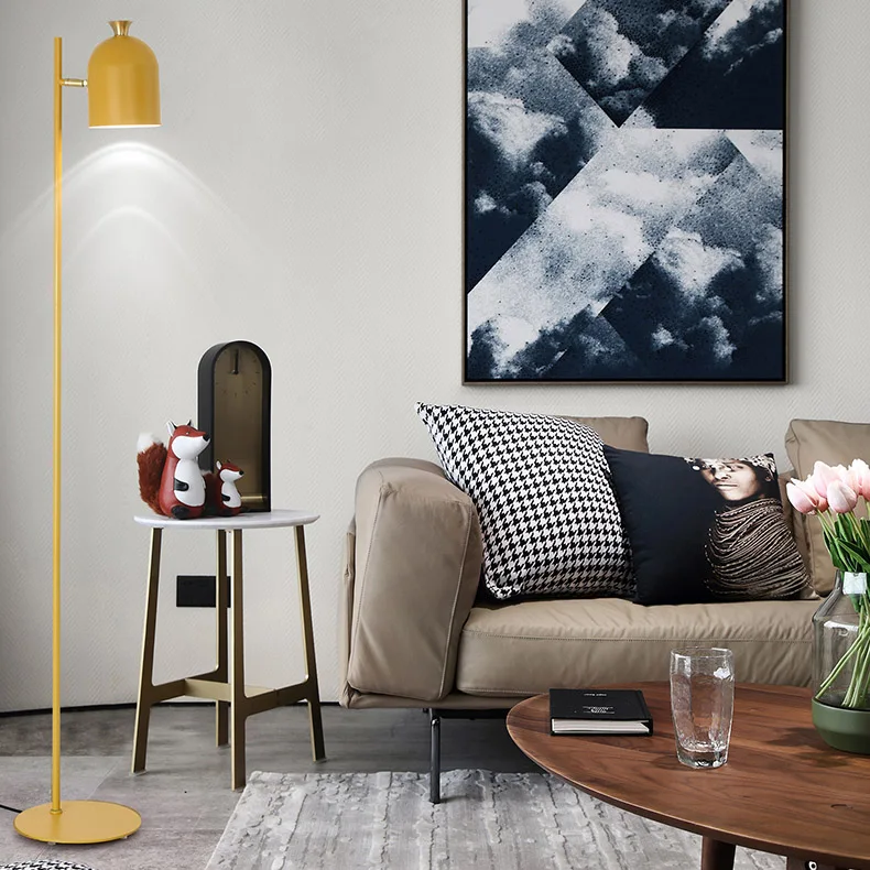 Hot sale factory kids pink yellow blue green warm light iorn covers floor lamps