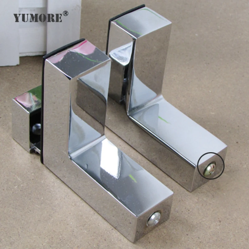 F-shaped low price customizing zinc alloy jars wall mounted glass shelf clamp