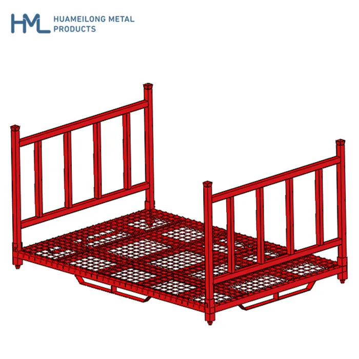 Warehouse heavy duty forklift powder coating stacking storage collapsible tire rack