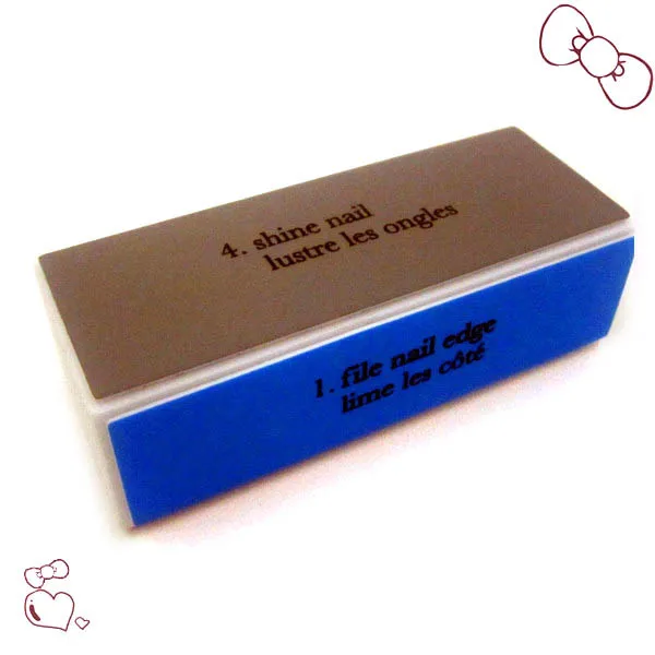 2019 Hot sale Blue White And Grey 3 Way Nail Buffer