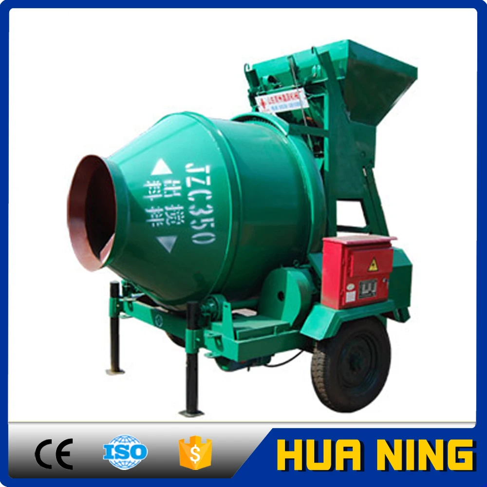 Best Selling JZC350 Mobile Electrical Drum Concrete Pump Foam Generator Cellular Concrete Mixer with Pump 5.5 Kw Mixing Power