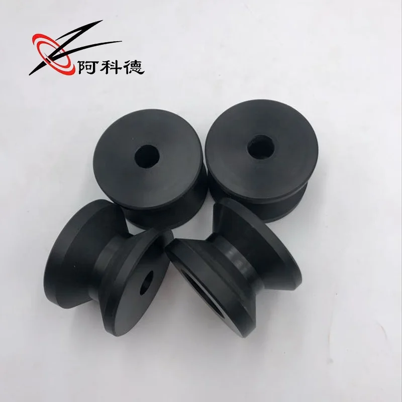 custom plastic nylon wire rope pulley PA66 Nylon Roller wheel for Flat Belt Pulley for Wire Guide