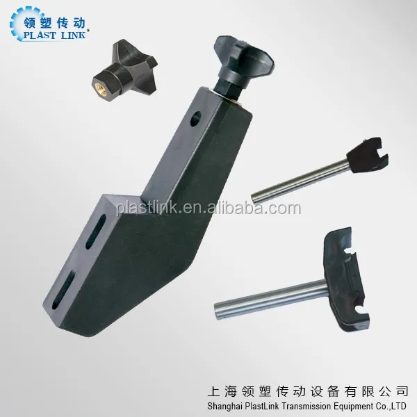 Plastlink Plastic adjustable Conveyor side bracket mounting to conveyor guide rail