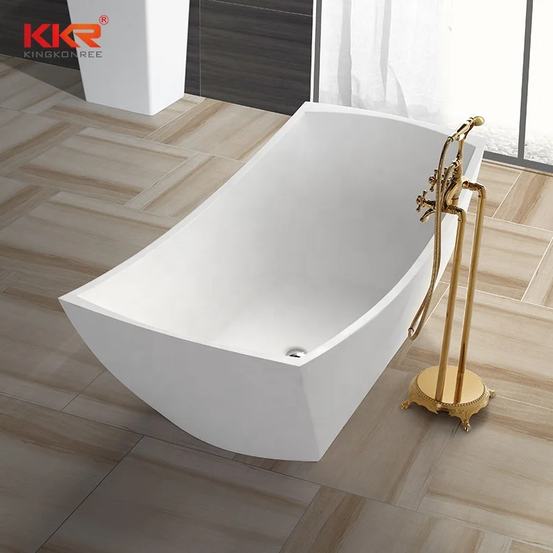 KKR Durable Solid Surface Bath Freestanding Bath Tub Artificial Stone Bathtub