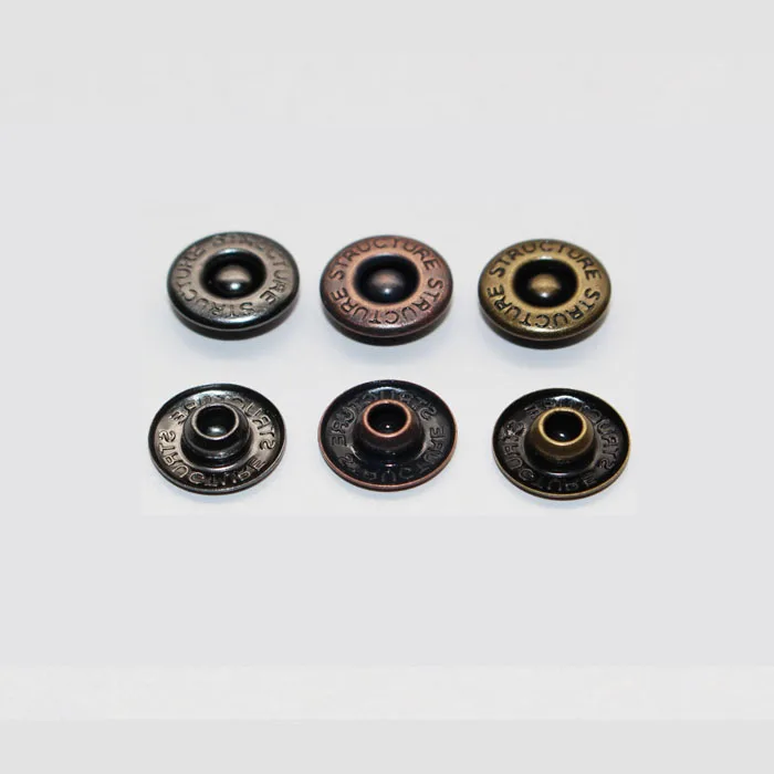 Не содержит никель свободный изготовленный на заказ металлические штыри для джинсов оригинального дизайна из джинсовой ткани