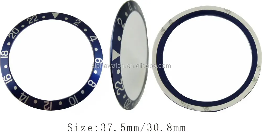 Blue GMT watch bezel insert