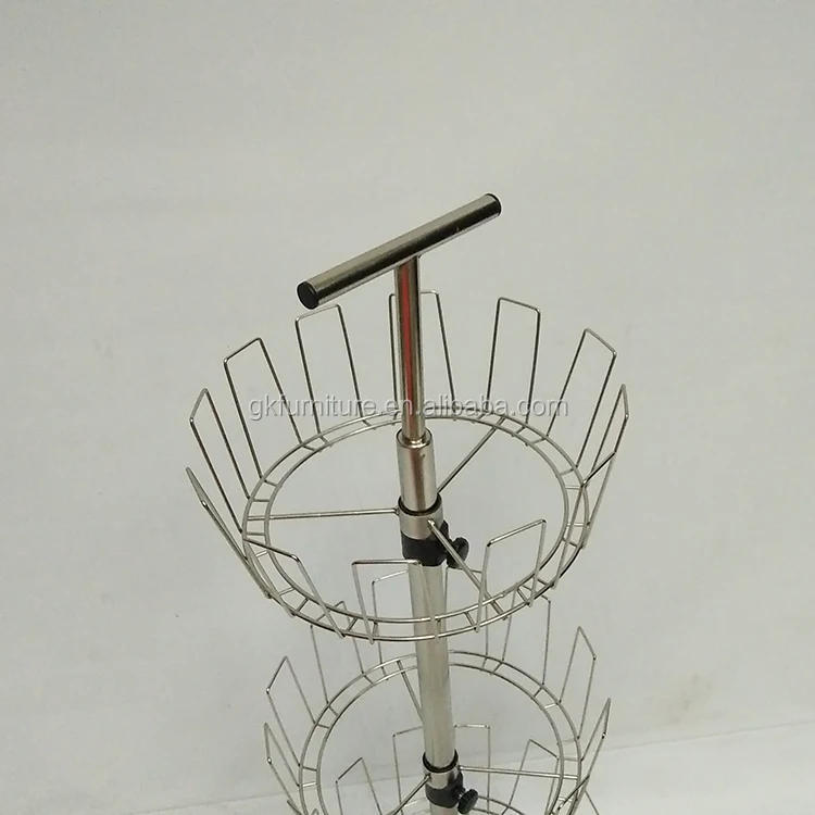 New style Sand Nickel Rotating Rolling Shoe Rack for 18 pairs Shoes