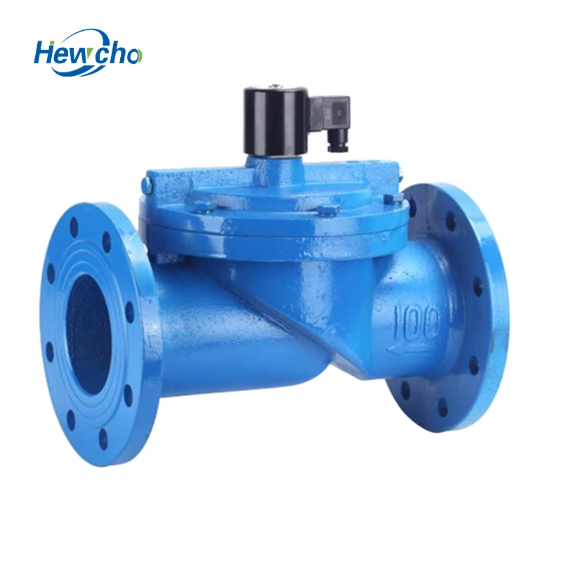 Hewcho Normally closed DF100 4 inch IP 65 cast iron Flange Solenoid Valve