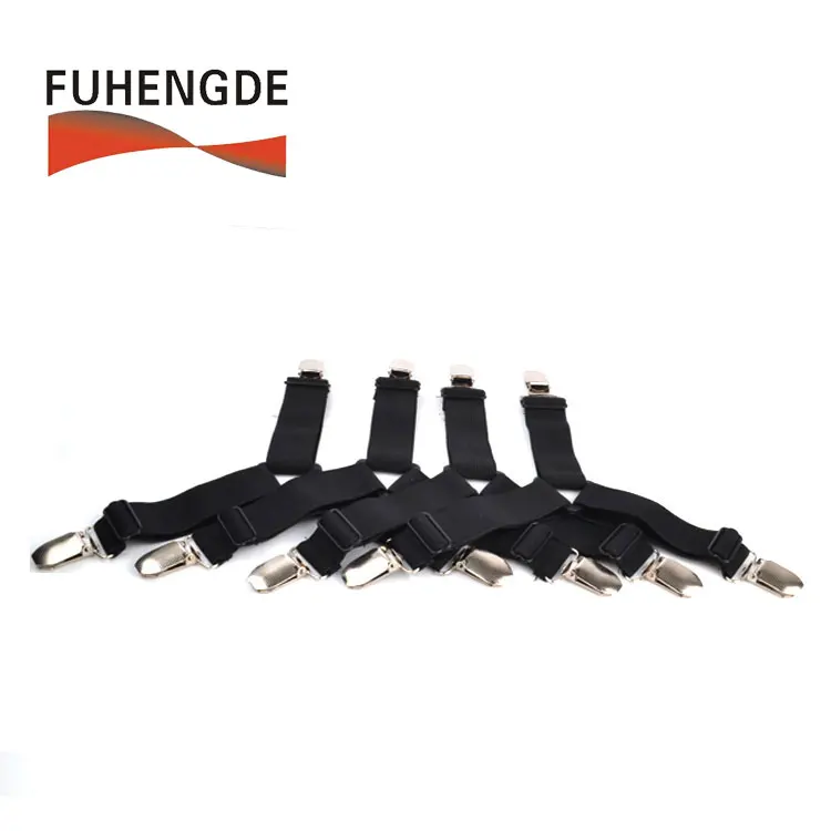Suspenders Holder Sheet Fasteners/ Grippers for Bed Sheets Elastic Mattress Covers Sofa Cushion With Logo Custom