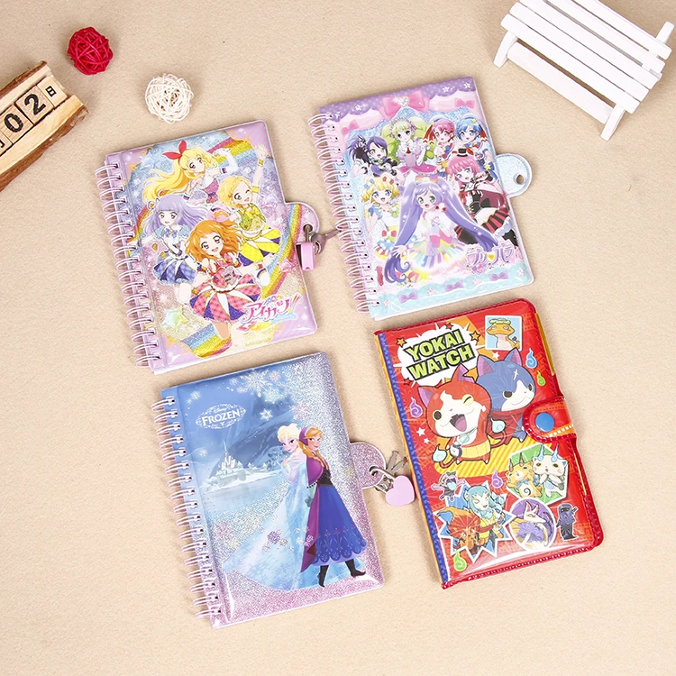 Hot Sale School dairy spiral  notebook with Lock