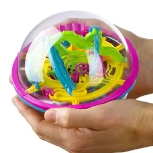 Kids Balance Control Trainer Magical Intellect Ball Marble Puzzle Game Toy Intelligent Ball 360 degree sphere