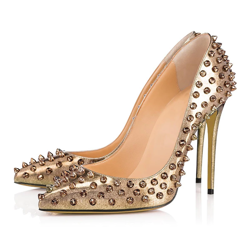 Sexy Red Bottom Heels Rivet Studded Womens High Heels Wholesale Stilettos